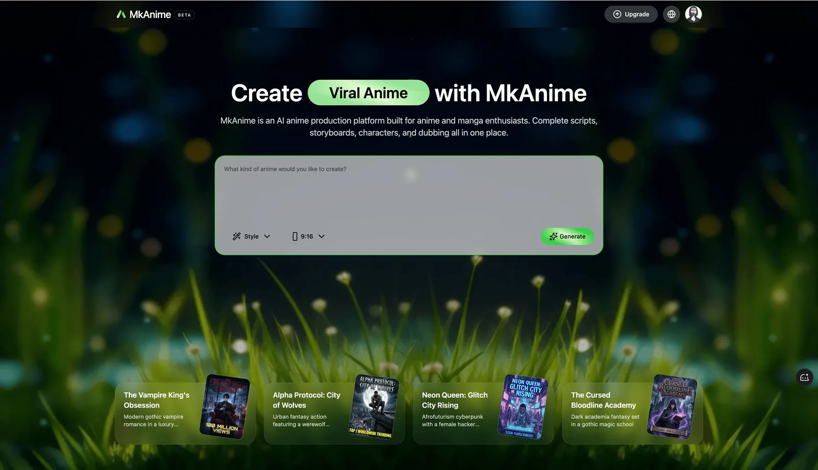 MkAnime AI - Neon Queen: Glitch City Rising