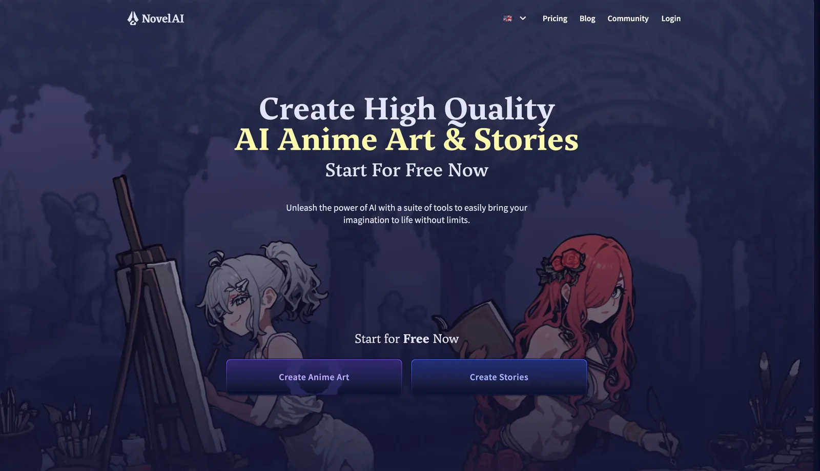 NovelAI Anime Art Example