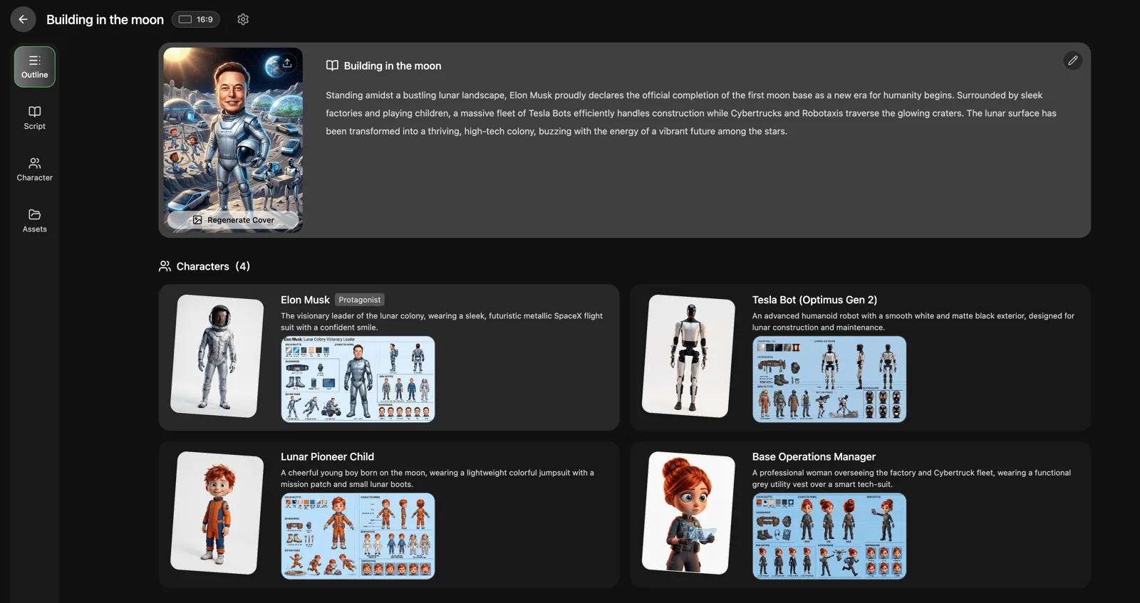 Vertical anime short planning board and opening hook concept