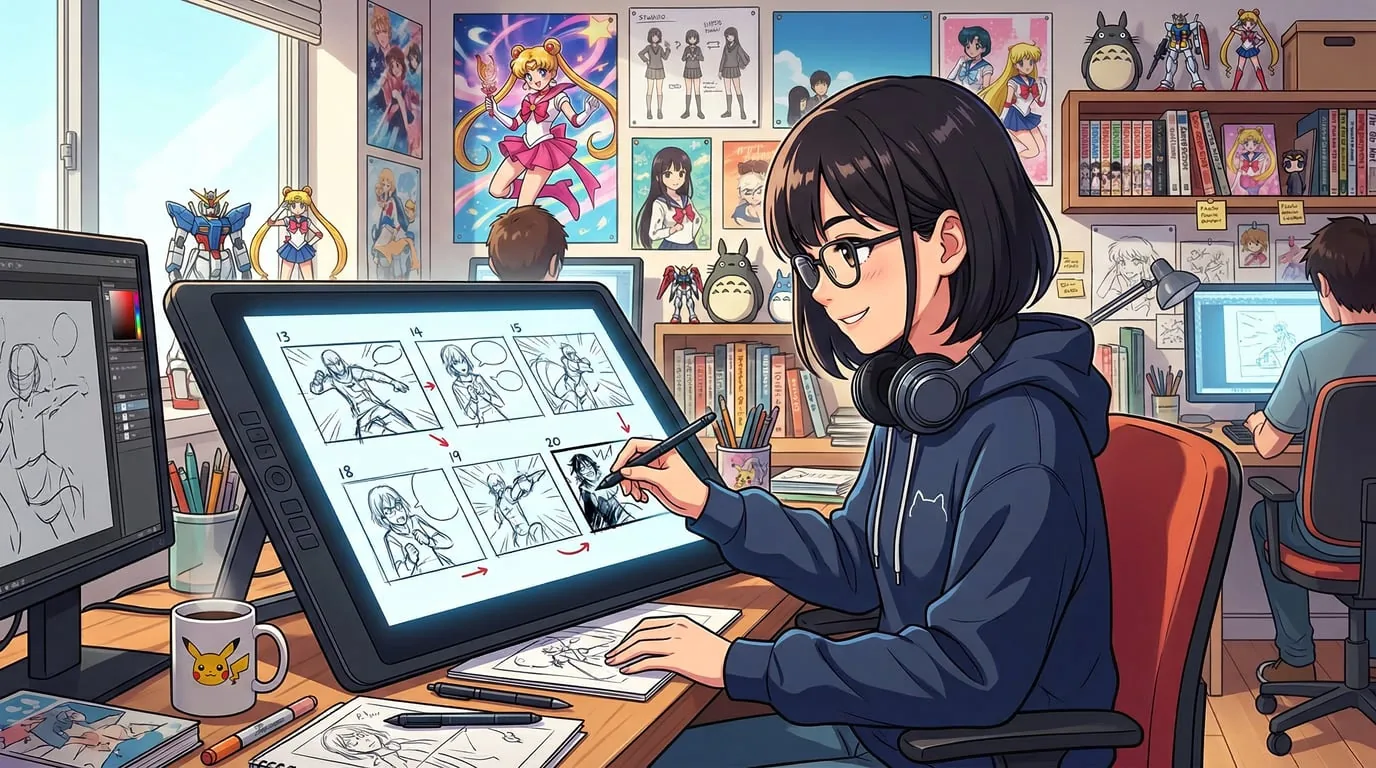 AI storyboard iteration workflow for anime short shots