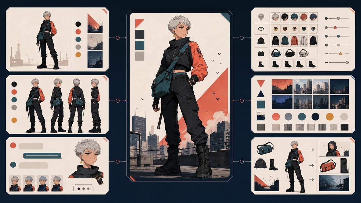 AI anime character generator workflows compared for full-body design and reference sheets