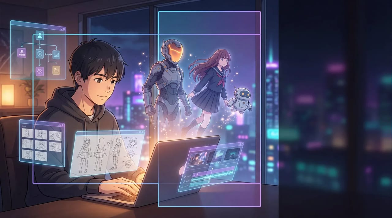 MkAnime AI 애니메이션 비디오 제작 워크플로우 커버