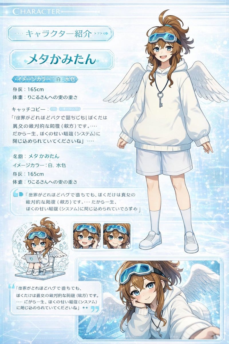 Page de presentation de personnage de gal game - exemple de prompt GPT Image 2