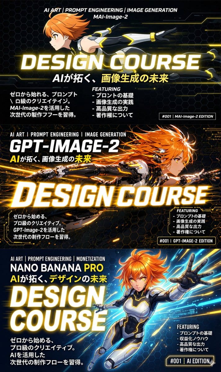 MAI-Image-2 vs GPT vs Nano Banana Pro - exemple de prompt GPT Image 2