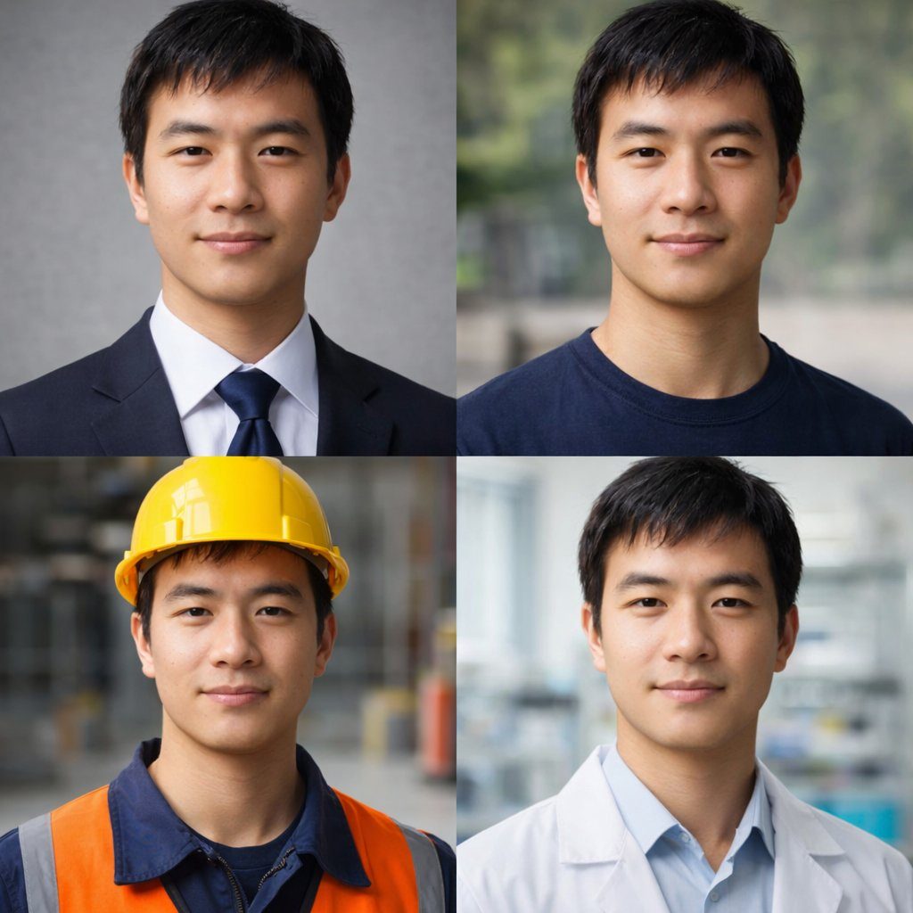 4-Panel Professional Avatar Grid - GPT Image 2 prompt example