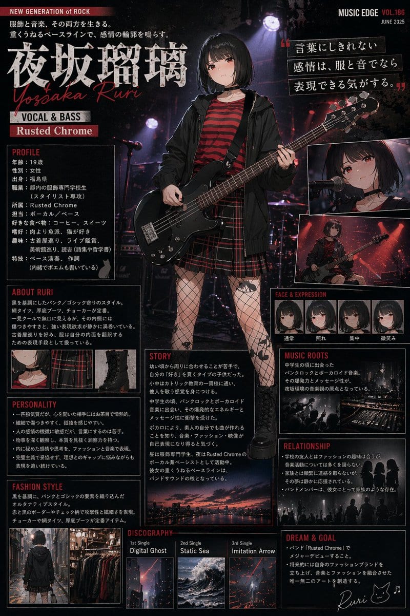 Music Magazine Character Profile - GPT Image 2 prompt example