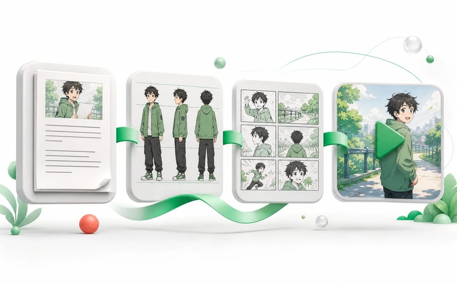 MkAnime AI 애니메이션 비디오 제작 워크플로우 커버