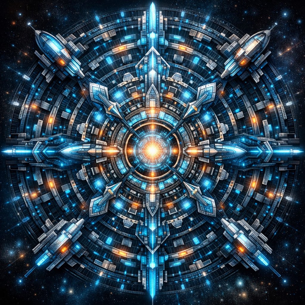 Futuristic Mandala Illustration - esempio di prompt GPT Image 2
