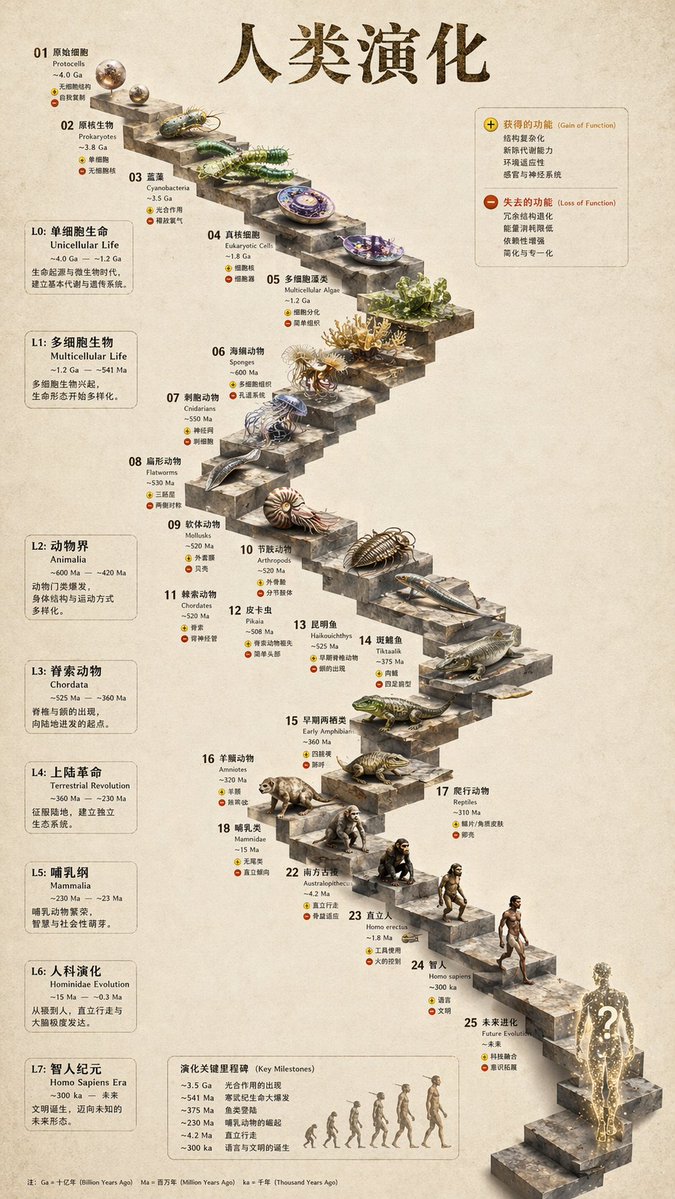 3D Stone Staircase Evolution Infographic - GPT Image 2 prompt example