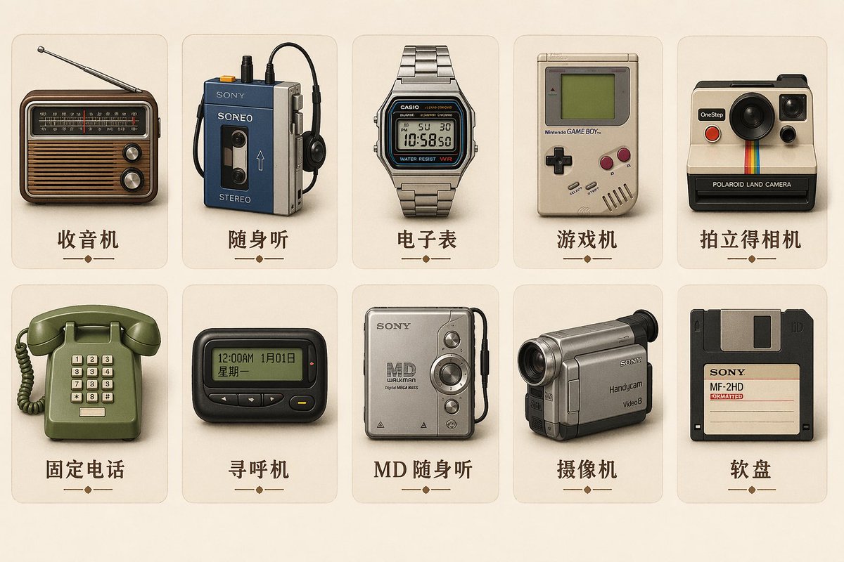 Vintage Skeuomorphic Icon Set - GPT Image 2 prompt example