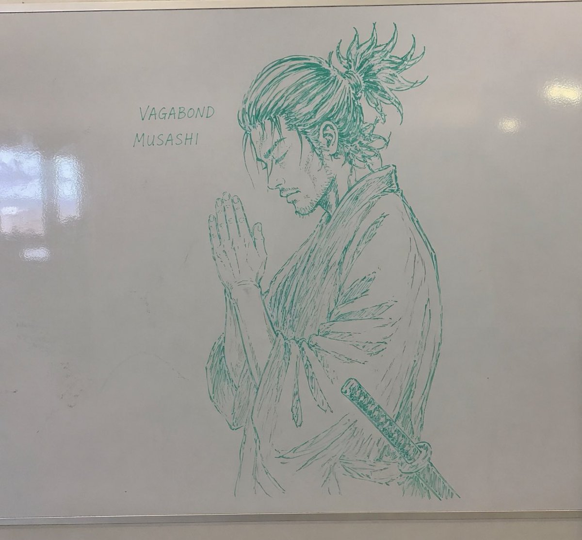 Whiteboard Marker Anime Sketch - GPT Image 2 prompt example