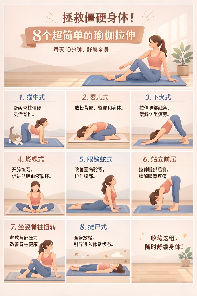 9-Panel Yoga Infographic Poster - GPT Image 2 prompt example