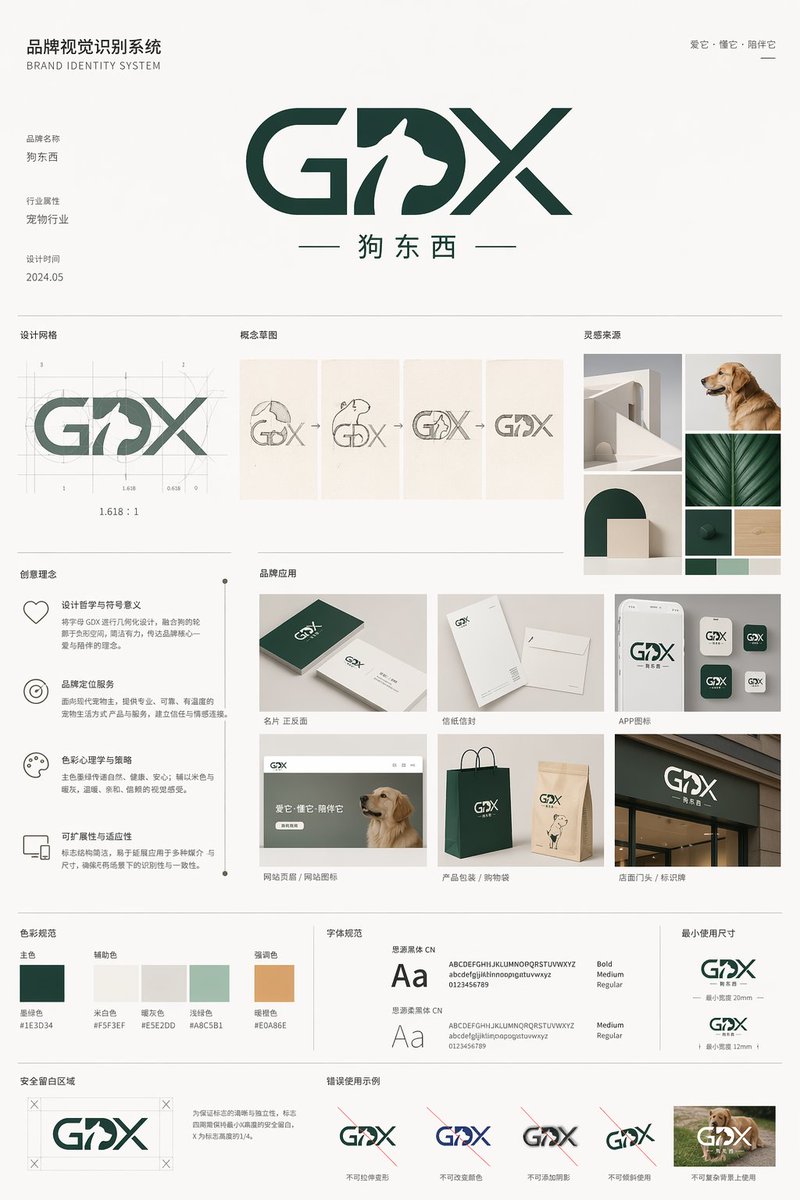 Pet Brand Identity System Board - GPT Image 2 prompt example