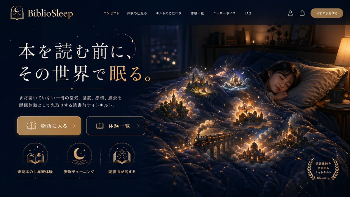 Magical Sleep Website Mockup - GPT Image 2 prompt example