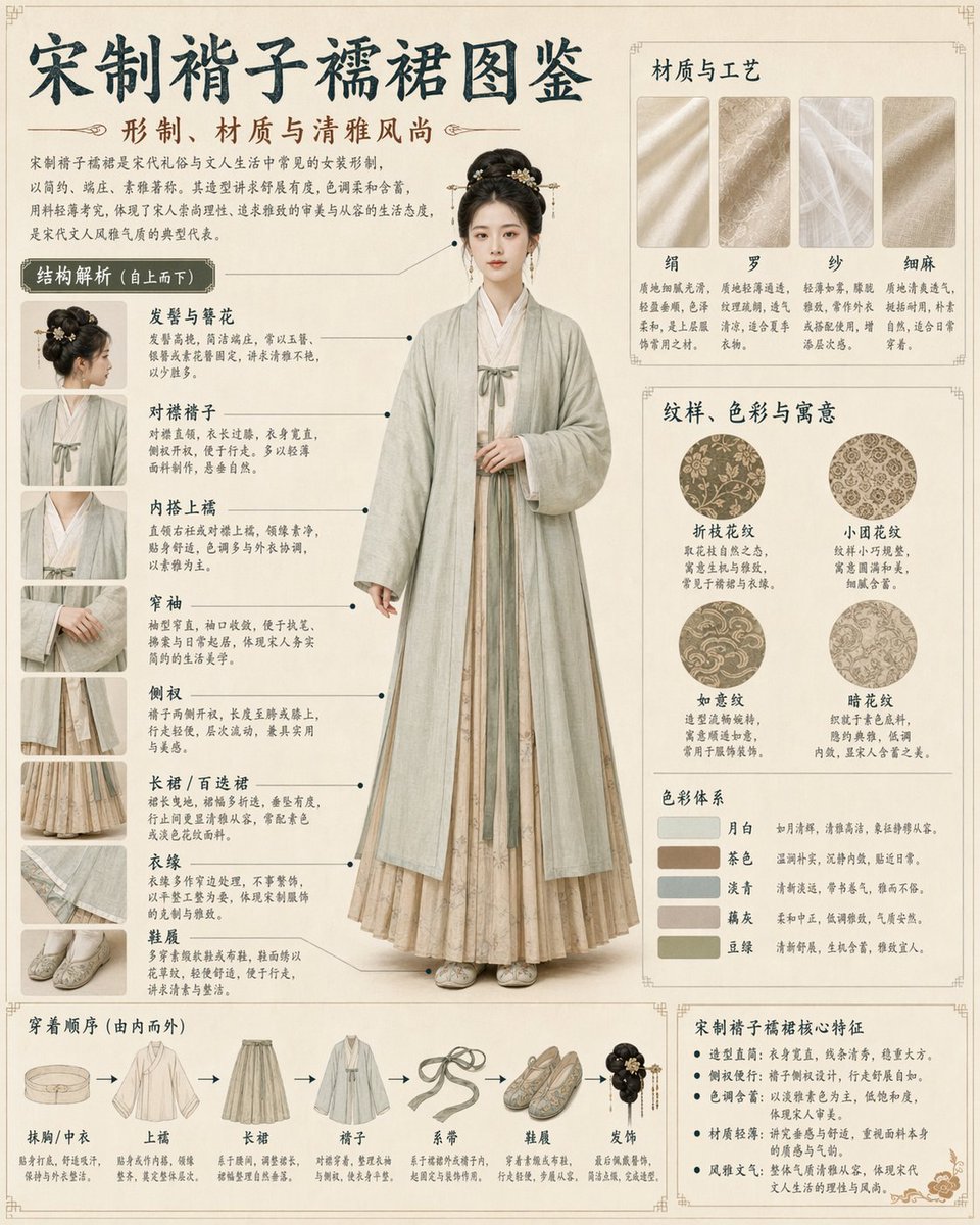 Song Dynasty Hanfu Infographic Guide - GPT Image 2 prompt example