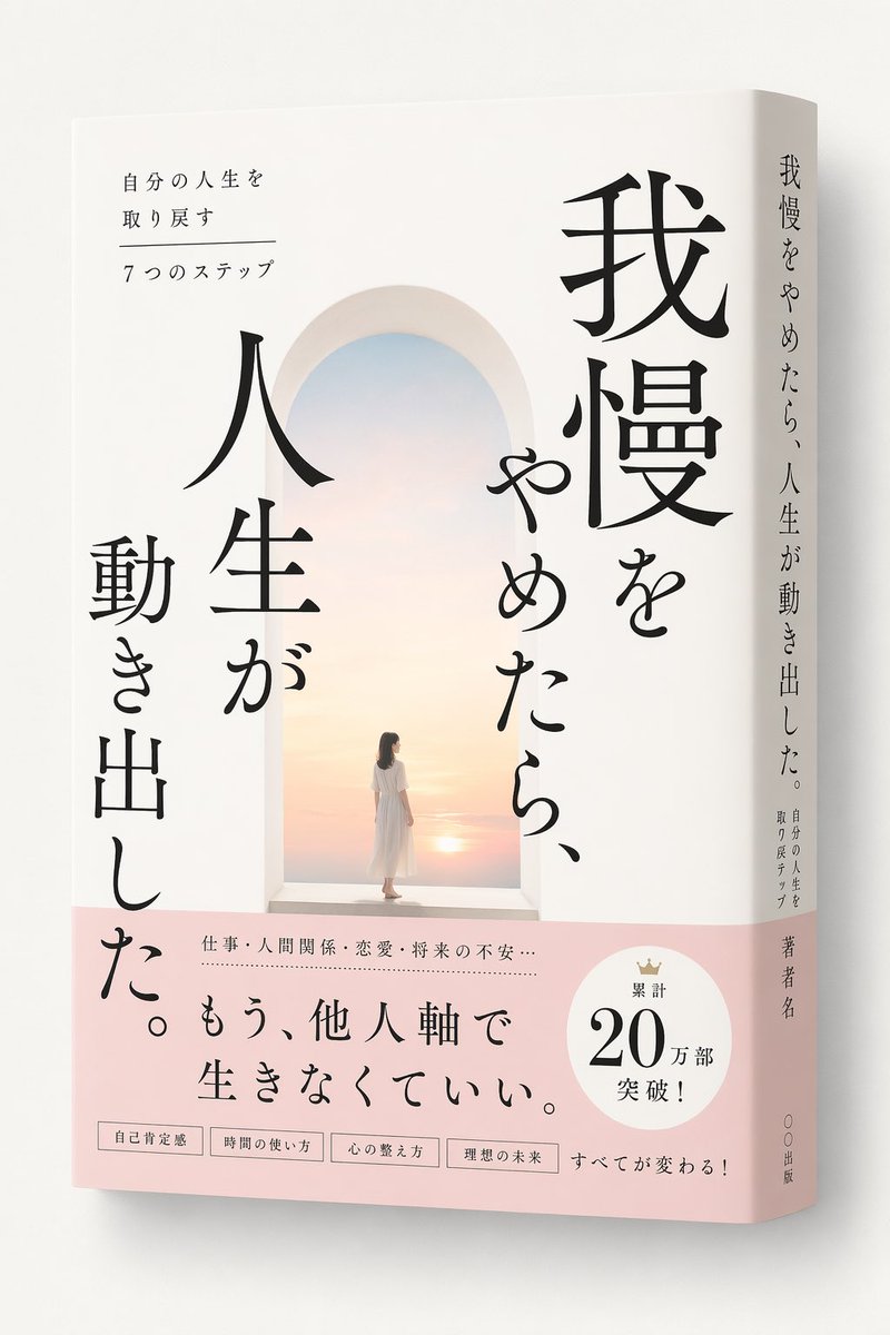 Japanese Self-Help Book Cover Mockup - GPT Image 2 prompt example