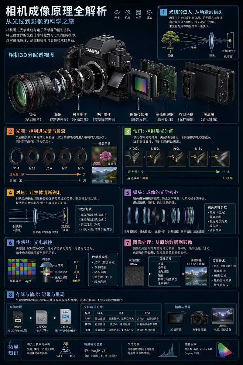 Camera Imaging Technology Infographic - GPT Image 2 prompt example