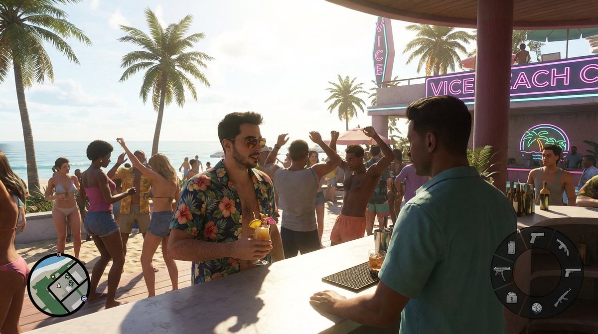 Beach Club Open-World Game Screenshot - GPT Image 2 prompt example