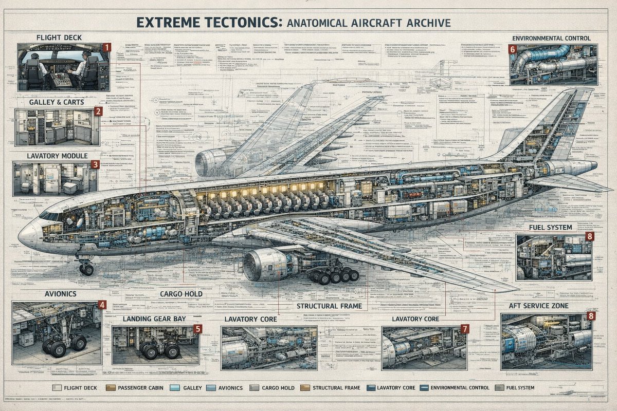 Aircraft Cutaway Archive Poster - GPT Image 2 prompt example