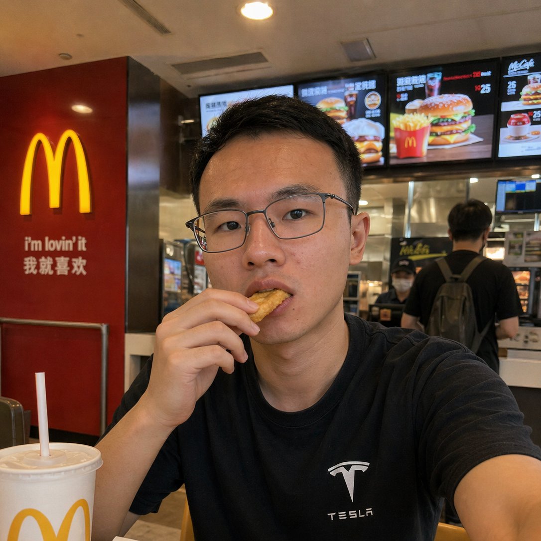Realistic McDonald's Selfie Portrait - GPT Image 2 prompt example