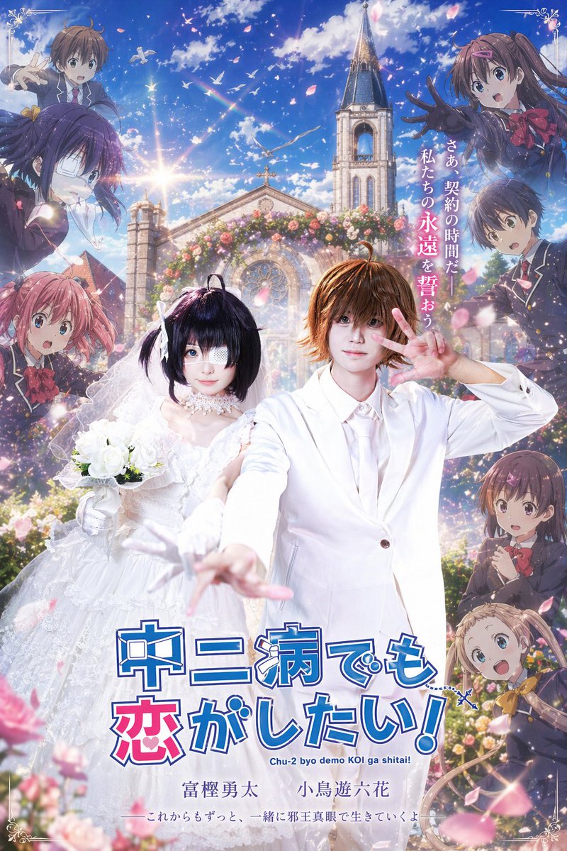 Anime Wedding Poster at a Church - GPT Image 2 prompt example