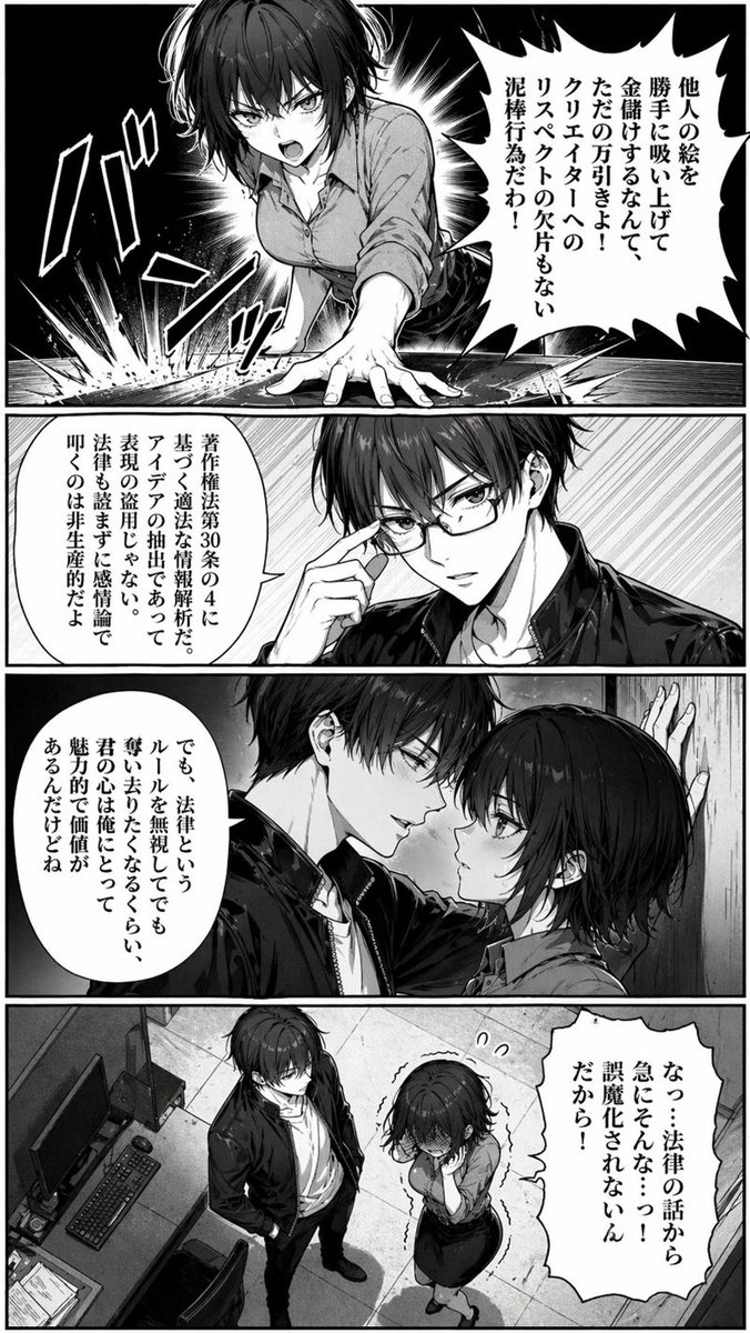 Censored Office Manga Confrontation - GPT Image 2 prompt example