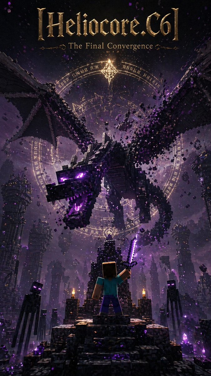 Minecraft Ender Dragon Fantasy Poster - GPT Image 2 prompt example