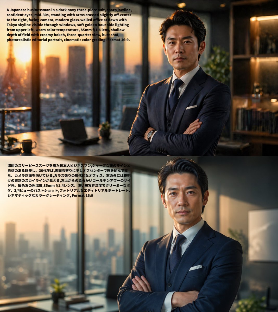 Bilingual Prompt Comparison Portrait - GPT Image 2 prompt example