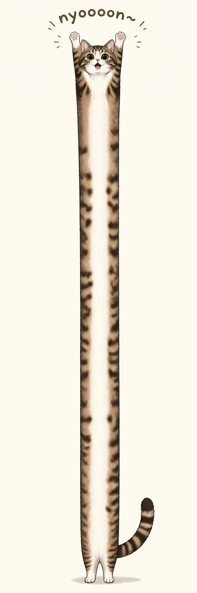 Long Stretching Tabby Cat - esempio di prompt GPT Image 2