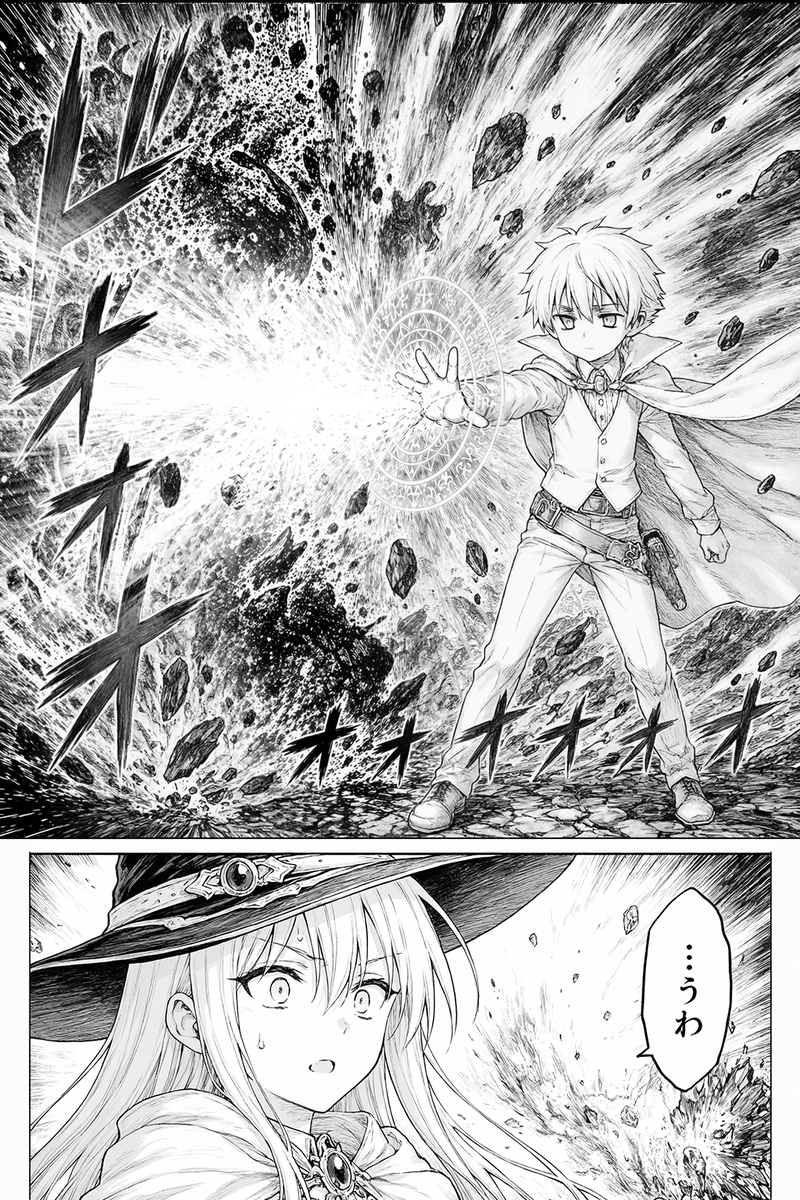 Fantasy Manga Spell Explosion Page - esempio di prompt GPT Image 2