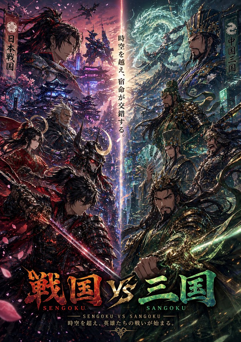 Sengoku vs Sangoku Crossover Poster - esempio di prompt GPT Image 2