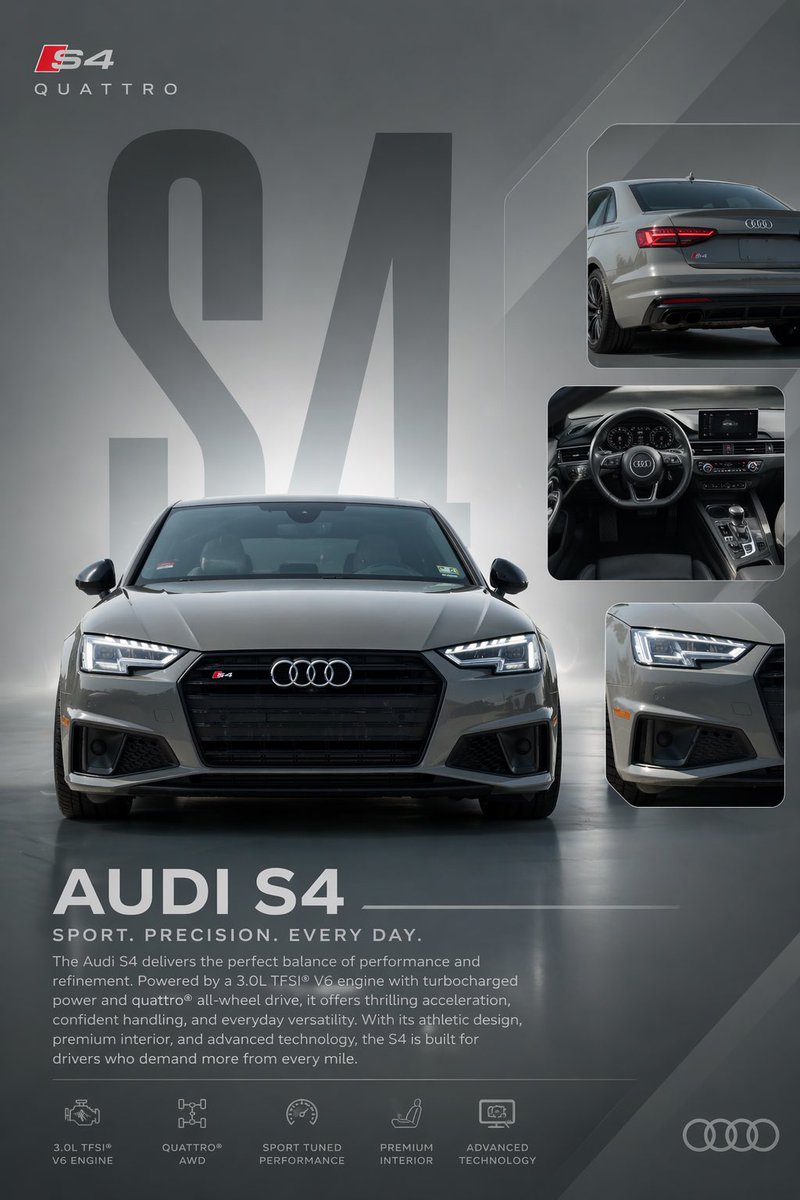 Audi S4 Promotional Poster - GPT Image 2 prompt example