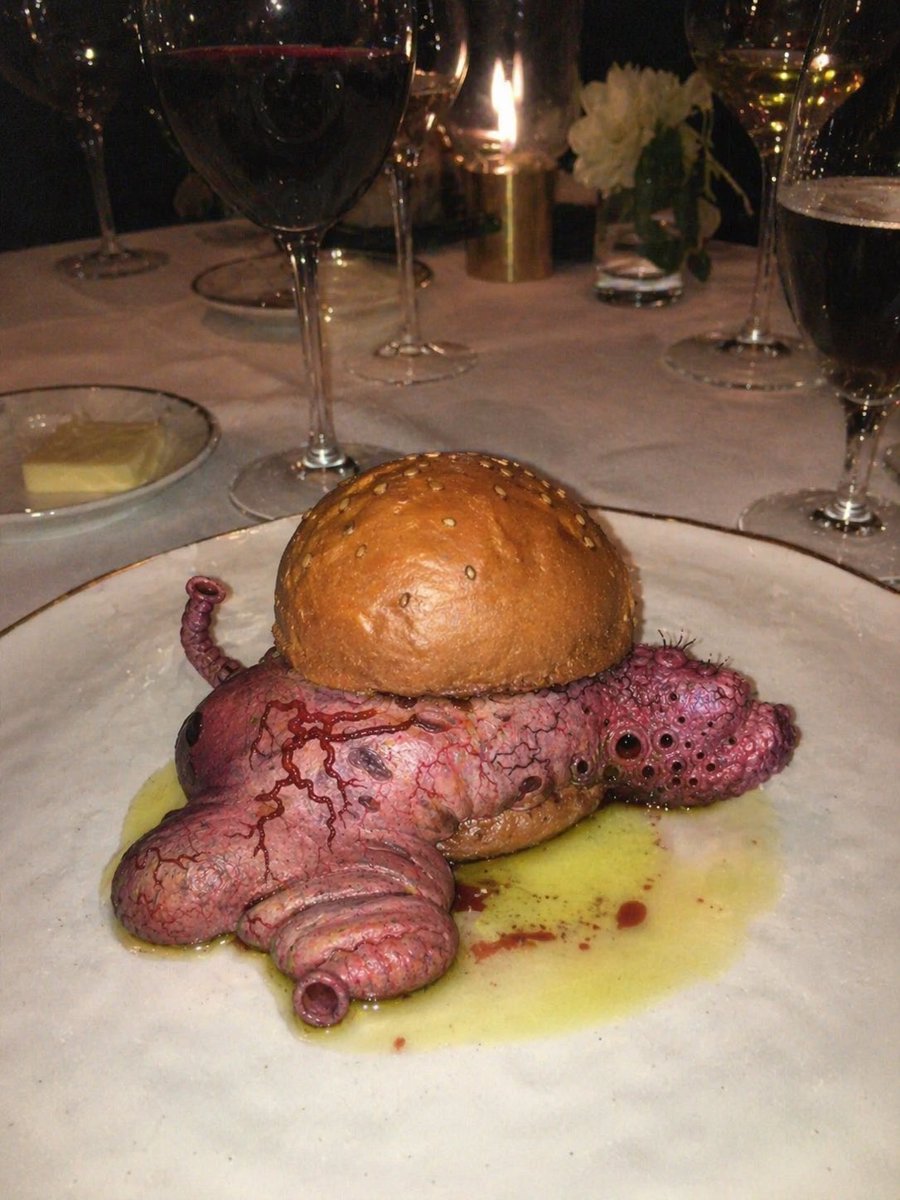 Surreal Octopus Burger Fine Dining Photo - GPT Image 2 prompt example