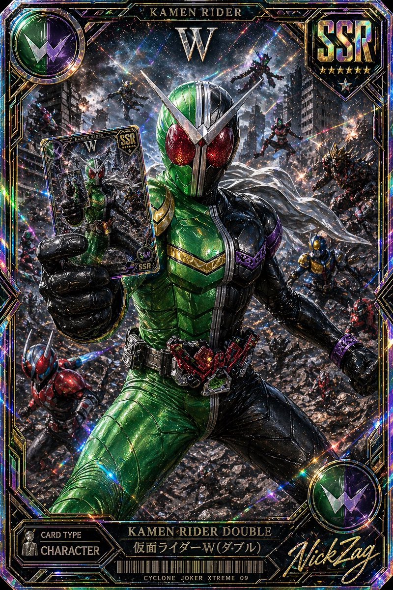SSR Kamen Rider Double Card - GPT Image 2 Prompt-Beispiel