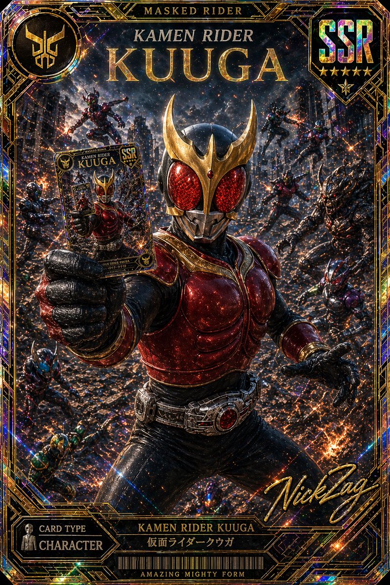 SSR Kamen Rider Kuuga Card - GPT Image 2 Prompt-Beispiel