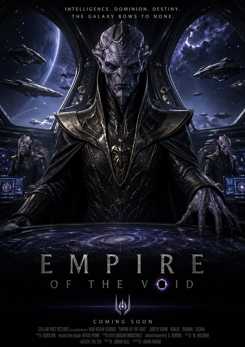 Dark Space Emperor Movie Poster - GPT Image 2 프롬프트 예시 이미지
