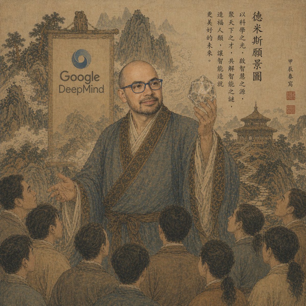 Ancient Scroll Google DeepMind Vision - GPT Image 2 prompt example