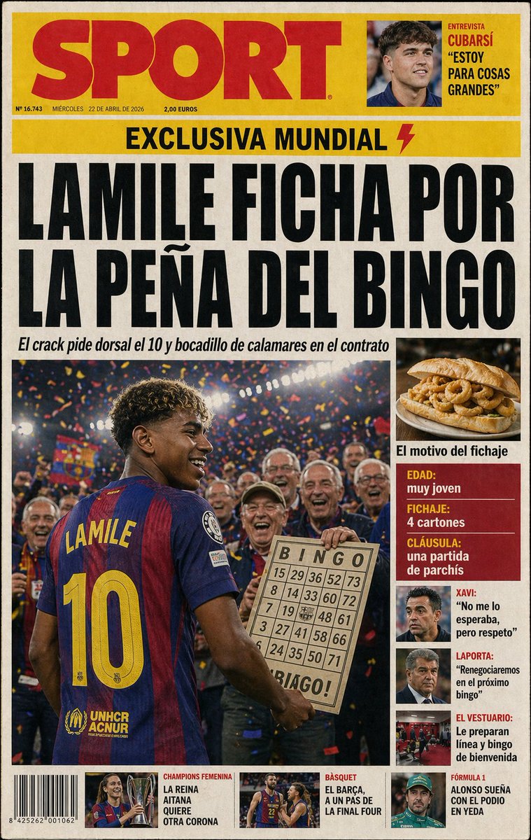 Satirical Spanish Sports Front Page - GPT Image 2 prompt example