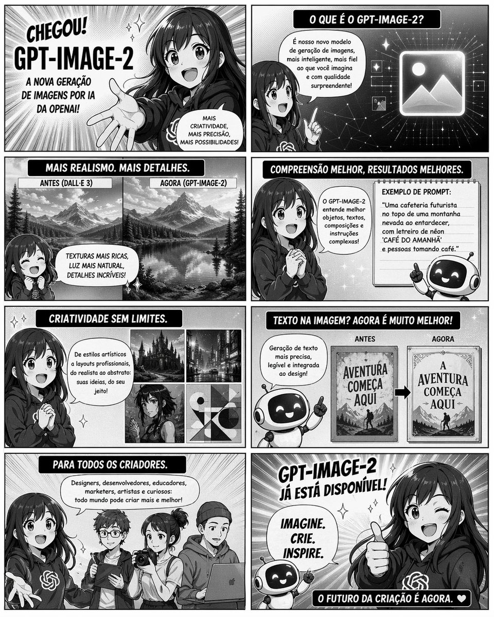 8-Panel GPT-Image-2 Manga Promo - GPT Image 2 prompt example