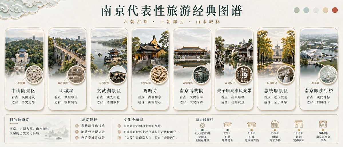 Nanjing Classic Tourism Atlas Poster - GPT Image 2 prompt example