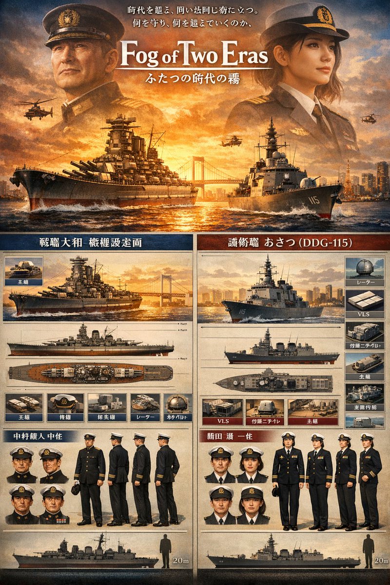 Two-Era Naval Comparison Poster - esempio di prompt GPT Image 2