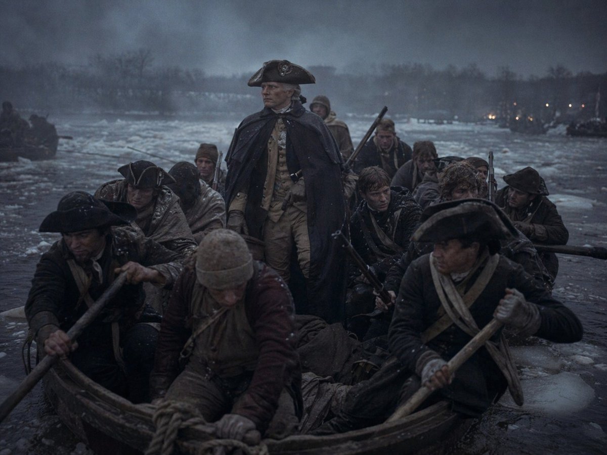 Washington Crossing Style Winter Boat Scene - esempio di prompt GPT Image 2