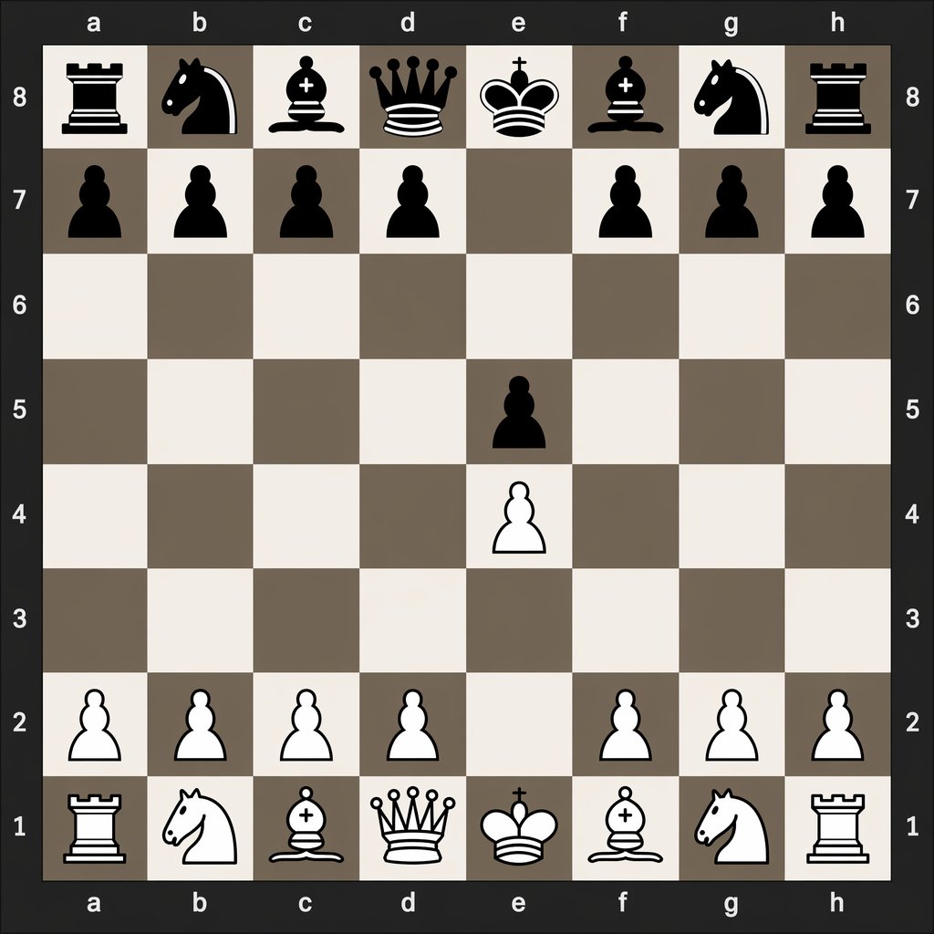 Digital Chessboard After 1.e4 e5 - esempio di prompt GPT Image 2