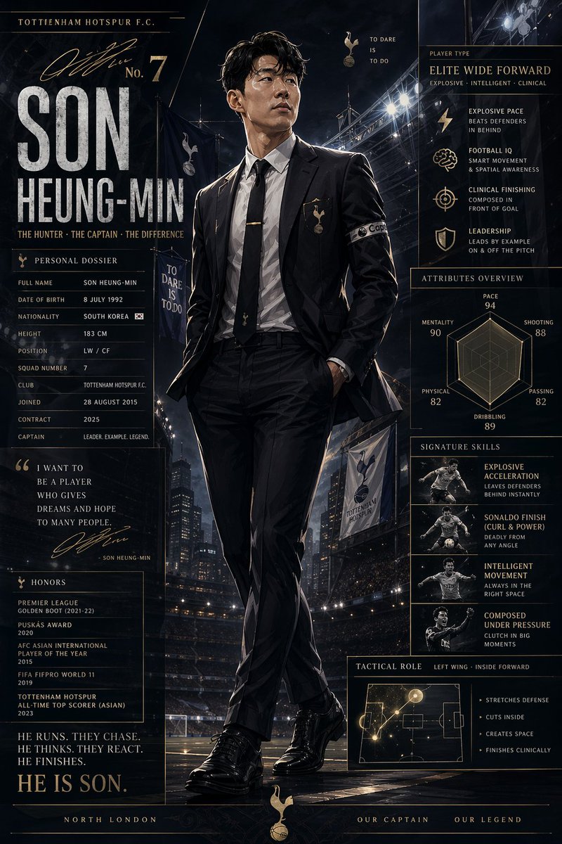 Luxury Football Captain Infographic Poster - esempio di prompt GPT Image 2