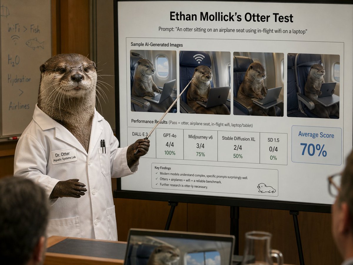 Otter Scientist Presentation Slide - esempio di prompt GPT Image 2