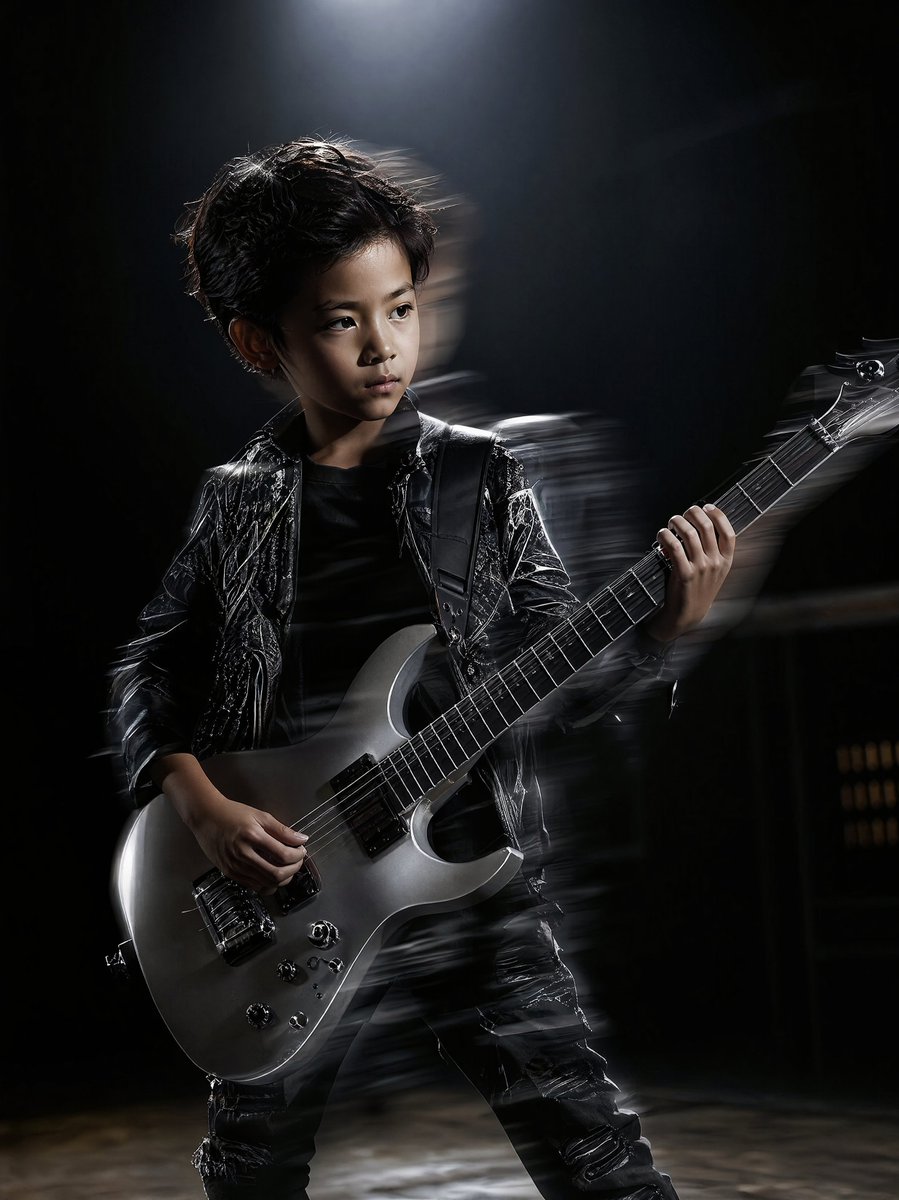 Moody Guitarist Portrait - GPT Image 2 prompt example