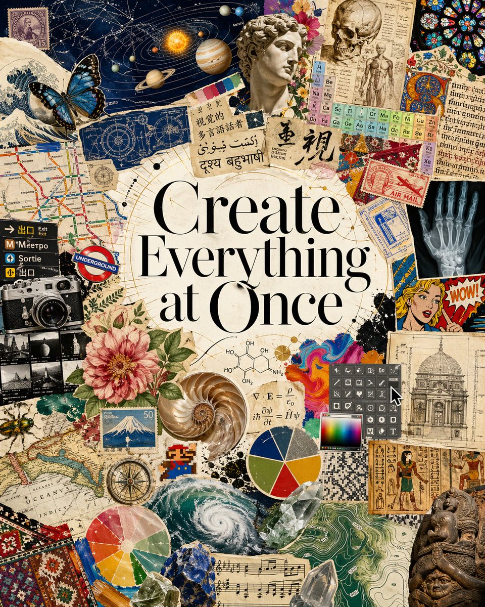 Visual Polyglot Magazine Collage - GPT Image 2 prompt example