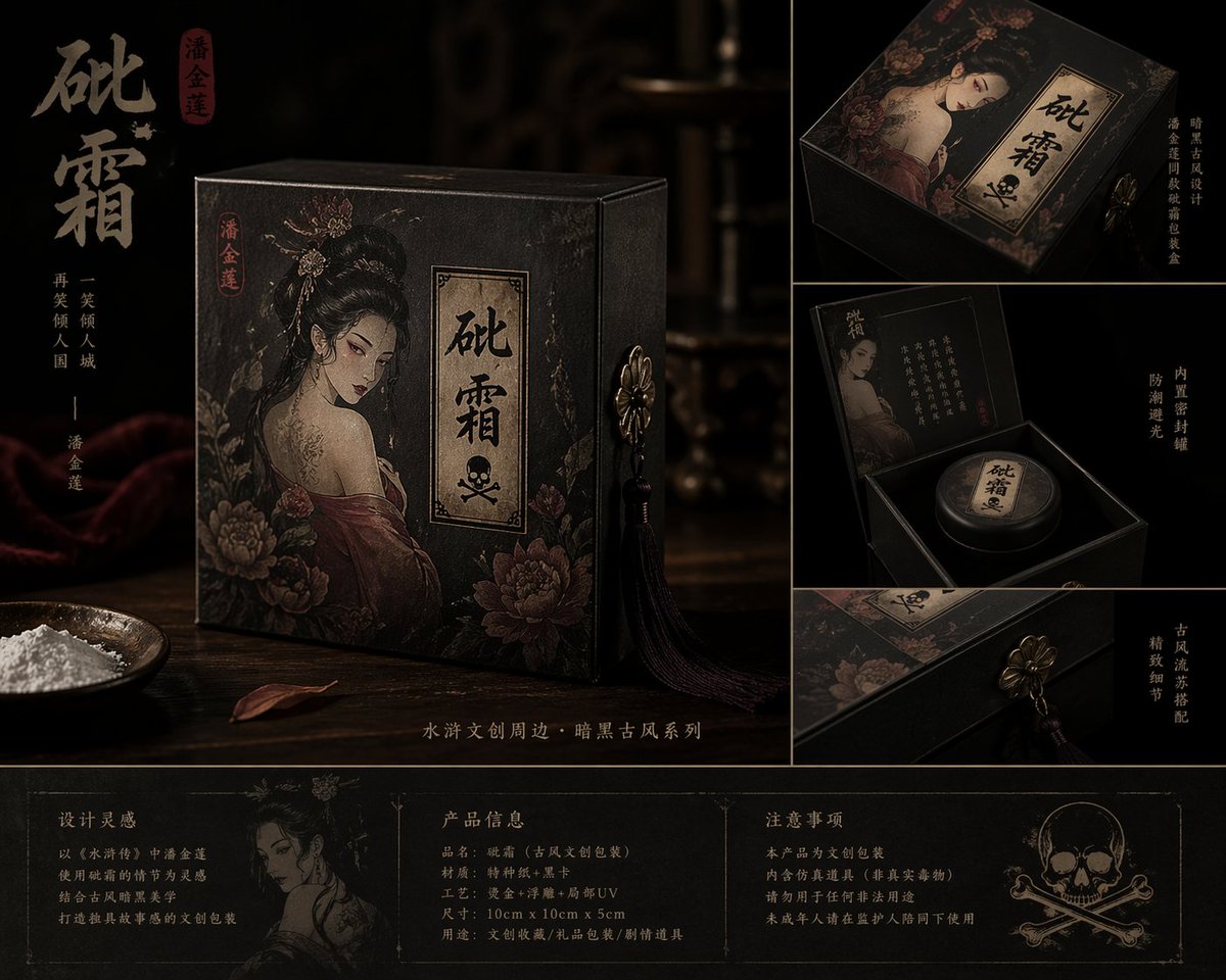 Dark Ancient Chinese Style Packaging - GPT Image 2 prompt example