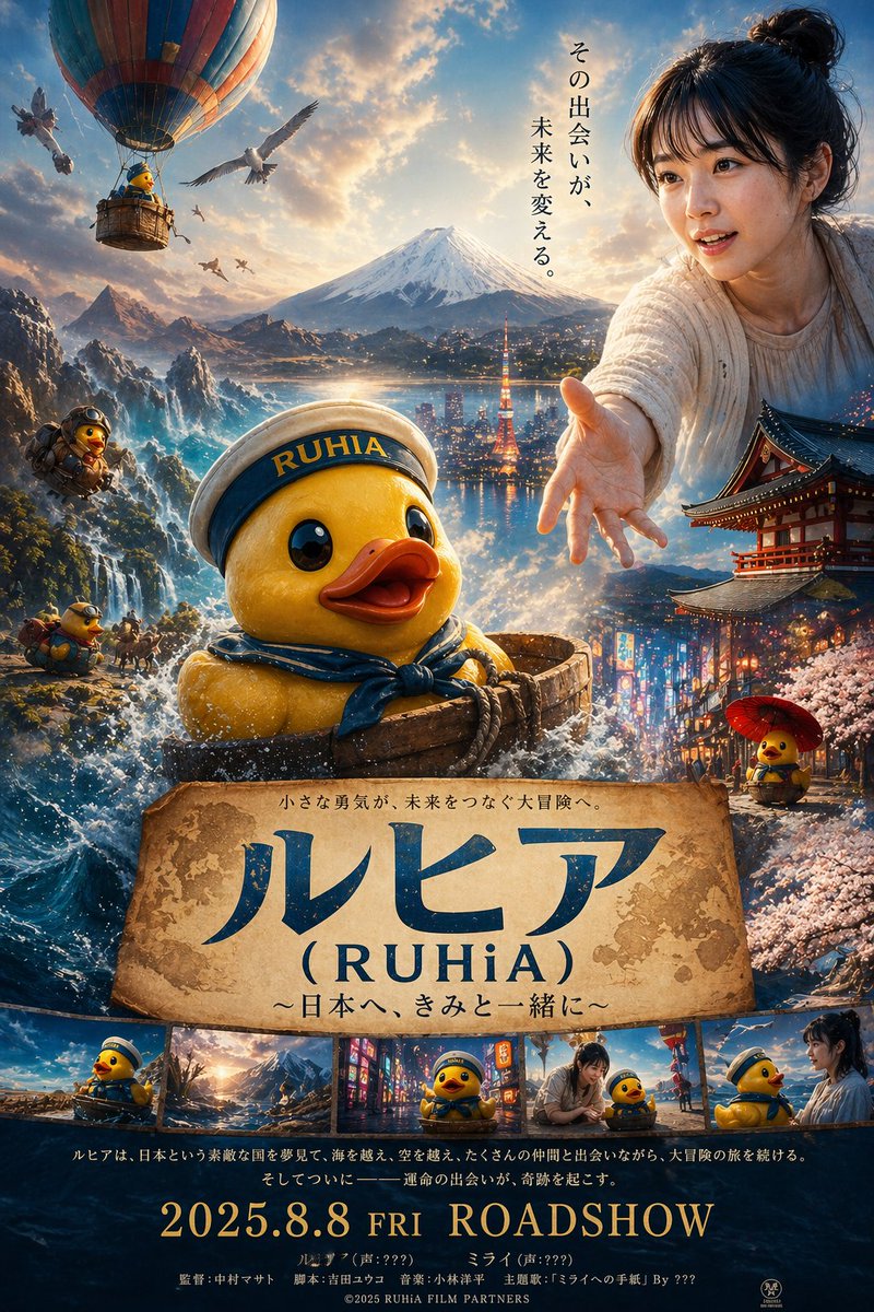 Rubber duck adventure movie poster prompt - GPT Image 2 prompt example