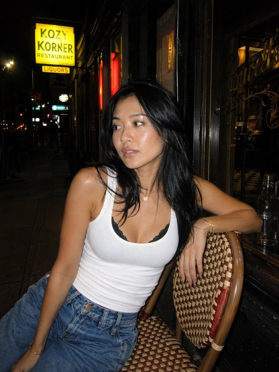 Night Flash Portrait Outside Restaurant - GPT Image 2 prompt example